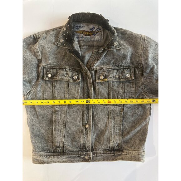 Vintage Retro Jordache Denim Jacket Embellished W/Rhinestones & Button Accents M - Picture 10 of 14